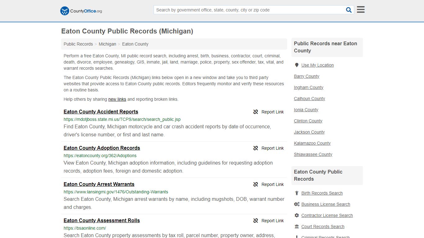 Eaton County Public Records (Michigan) - County Office